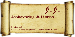 Jankovszky Julianna névjegykártya